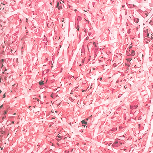 Creavvee Papel triturado para regalo, protección y decoración, 200 g, color rosa claro