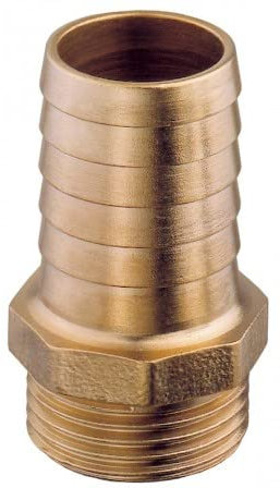 Conector Manguera Macho Homologado Rina - Latón - Fontanería - Jardinería Fontanería Nautica (2 1/2X70)