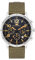 Rhodenwald & Söhne Herren Uhr analog Quarzwerk Chronograph mit Nylon Armband grün 10010451