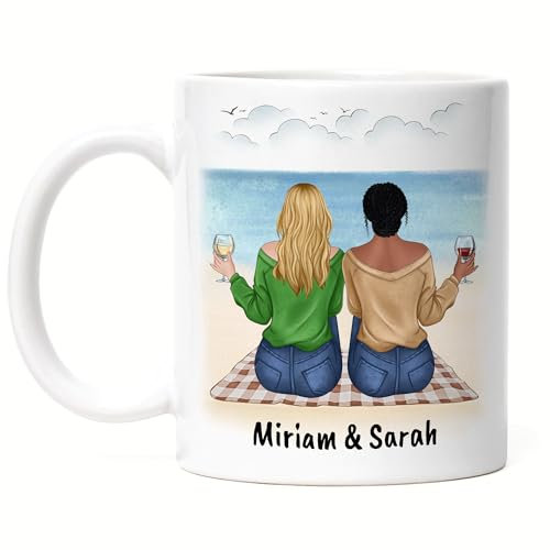 Kiddle-Design Meilleure amie tasse mug amitié cadeau personnalisé Best Friends BFF sœur avec nom Noël anniversaire