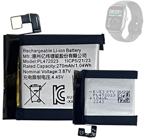 HIGHAKKU Ersatzakku PL472023 kompatibel mit Amazfit GTS 4 mini Smartwatch