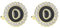 Dsnyu Manschettenknöpfe Herren Initialien, Manschettenknöpfe Herren Buchstabe O Zirkonia Runde Form Hochzeit Schmuck Goldschwarz für Hemd mit Geschenkbox