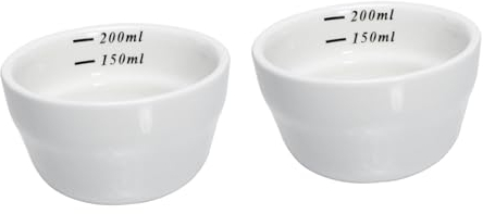 CIYODO 2piezas Tazas De Cerámica Para Beber y Medir Con Escala Vasos Para Leche y Café Uso Doméstico Multifuncional Para Cocina