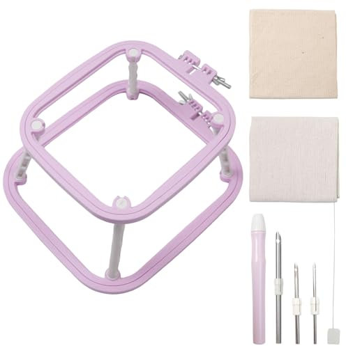 Quadratischer Stickrahmen, Stickrahmen | Stanznadelrahmen zum Sticken | Kreuzstichreifen und Rahmen, Stanznadel-Starterset zum Nähen, Trav