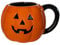 Horror-Shop Grinsende Halloween Kürbis Tasse mit schwarzem Henkel 500 ml