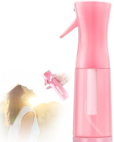Leaflai Empty Spray bottles, Continuous Spray Bottle for Hair, Spray Water Bottle Fine Mist Refillable, Skin Care, Showering Pets, Planting, travel, Home & Cleaning (Pink)