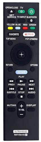 RMT-VB310U Télécommande de rechange pour lecteur Blu-ray Sony UBPX800M2 UBPX800 UBPX1000ES UBPX1100ES UBP-X800M2 UBP-X800 UBP-X1000ES UBP-X1100ES