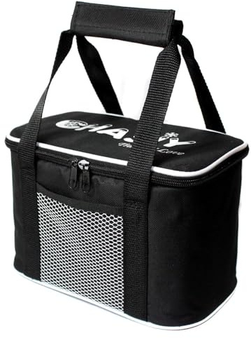 Hiqiku 6L Kühltasche Klein, Auslaufsichere Picknicktasche, Thermotasche Lunch Bag Mini Kühltasche Faltbar für Arbeit, Schule, Picknick, Reisen (Schwarz)