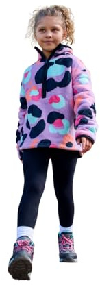 OHS Kids Half Zip Fleece Jackets, Winter Warm Clothing for Girls Boys Super Soft Stylish