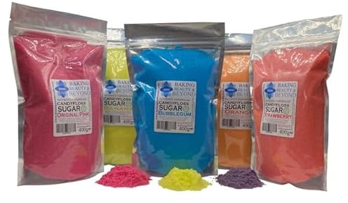 Baking Beauty and Beyond Premium Candy Floss Sugar 400g - Strawberry Flavour