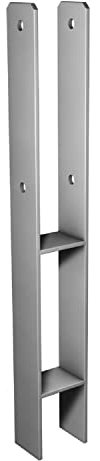 Pollmann®Baubeschläge 4939306 H-Pfostenträger 91 mm, Länge 600 mm V2A