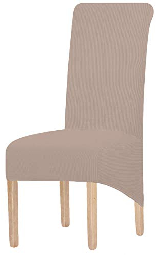 KELUINA XL Stuhlhussen,Universal Stretch Stuhlhussen 2er 4er 6er Set Stuhlbezug für Stuhl Esszimmer(Sand,4 Stück)