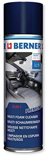 Berner Detergente in Schiuma Attiva, pulitore vetri, Lucida cruscotto Auto, ravviva plastiche Auto, Anche per la Pulizia sedili Auto, Monitor, Display.