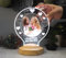 Geschenkelampe Fotogeschenk Personalisierbar mit eigenem Foto und Text in 3D Bilder Led Motiv Lampe mit UV Druck Geschenk für Papa (Rund Fotolampe)