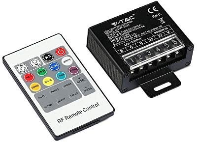 V-TAC LED RGB CONTROLLER WITH 20 KEY RF REMOTE CONTROL SMALL - XMXXOF