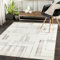 Surya Lubbock Wohnzimmer Teppich modern – Abstrakt Design in Marmor Optik für Wohnzimmer 200x274 cm, Esszimmer, Schlafzimmer - Marmor Teppich groß, weicher Teppich Kurzflor in Elfenbein und Grau