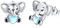 Elefant Ohrringe 925 Sterling Silber Mondstein Tier Ohrstecker für Mädchen Glücklicher Elefant Hypoallergene Ohrringe für Damen Kinder