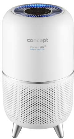 Concept Perfect Air Smart CA1020 HEPA Luftreiniger mit Drei Luftfilterstufen Luftumwälzung: 150 m³/h für Räume bis zu 20 m² Staubpartikelsensor, Weiß