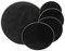 F Fityle 5-teiliges Drum-Head-Drum-Set-Head-Skin, langlebiges Double-Mesh-Skin, leises Üben der Silent-Stumm-Haut für Anfänger und, 10 12 14 16 22 Zoll