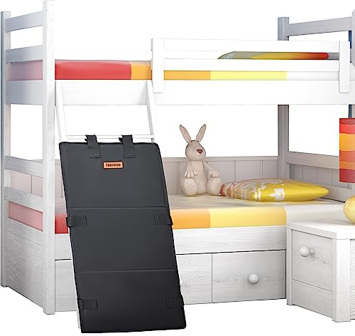 TOHONFOO Bunk Bed Ladder Cover, Bunk Bed Ladder Guard, Kiddies Bunk Bed Ladder Lock - Bunk Bed Ladder Pads to Prevent Kids from Climbing Ladders - Black