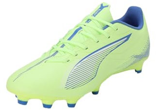 PUMA Unisex Ultra 5 Play FG/AG Soccer Shoe, Fizzy Apple White-Bluemazing, 44 EU