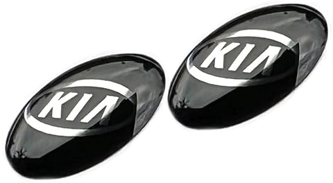 2 Stück Aufkleber 11mm Diameter passend für Kia-Auto mit Logo Kfz. Für Schlüssel Key Fernbedienung usw. Sticker mit Emblem (11mm 2St.)