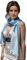 LA FERANI Damen Seidenschal 100% Seide hell blau Halstuch Seidentuch 180x90cm Uni Farbe für Anzug formelle Anlässe Stola Business Style Geschenk für Sie (Blau)