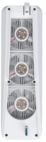 Ventola di Raffreddamento Console per PS5, Ventola Silenziosa per PS5 Aggiornata con 3 Ventole e HUB USB Extra, Effetto Lampada Blu, per Console di Gioco PS5 (WHITE)
