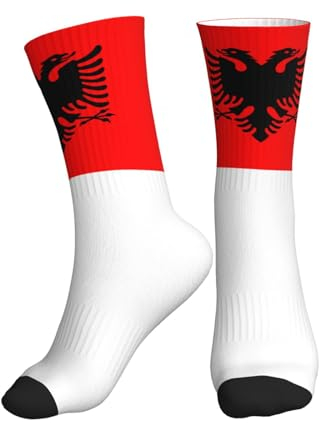 Sportsocken, Albanien Flagge Sport Socken Weich Socken Herren Premium Radsport Socken Für Trekking Herren Sport 40cm