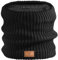 WESTWOOD FOX Thermal Fleece Neck Warmer, Warm Windproof Winter Neck Scarf for Men Women, Soft Thick Double Layer Cold Weather Neck Gaiter for Motorbike,Motorcycle,Cycling,Skiing,Snood Scarves, (Black)