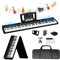 TERENCE Piano electrónico plegable más delgado y ligero, teclado profesional de 88 teclas con rango pesado, 2 altavoces de 30 W, interfaz Bluetooth y MIDI para de reproducción