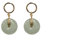 925 Sterling Silber Jade Gold Faden Anhänger Ohrringe Modeschmuck Geschenk für Liebhaber Hochzeit