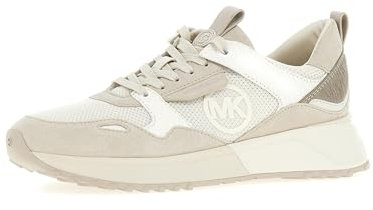 Michael Kors Femme Theo Trainer Sneaker, Crème/Multicolore, 38 EU