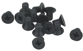 M4 (4mm x 8mm Inc Head) Pozi Countersunk Machine Screws - Black Plated Steel (Pack of 20)