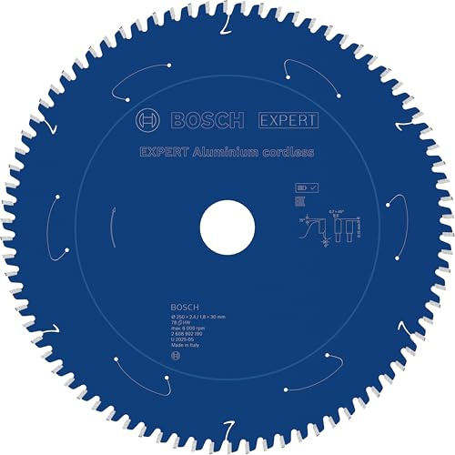 Bosch 1x EXPERT Aluminium Cordless Circ Saw | for Aluminium, Ø 250 mm, Professional Accessory Mitre Cordless Circular Saw