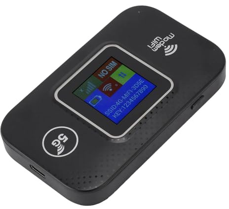 lyrlody 4G LTE Tragbares WLAN, Mobiler Hotspot -Router mit SIM -Kartensteckplatz für 300 Mbit/S 10 Benutzer USB -Stecker Spielen WPA2 -Verschlüsselung