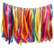 WANDIC Guirlande de Pompons en Tissu à Suspendre pour fête prénatale, Mariage, Anniversaire, Remise de diplôme (coloré)