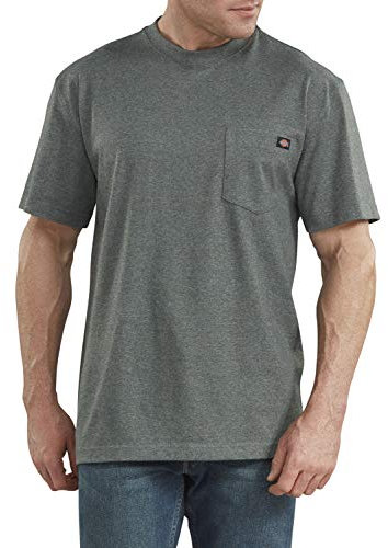 Dickies Men's Heavyweight Crew Neck Short Sleeve Tee Big-tall T Shirt, Hunter Green Heather, L Tall UK