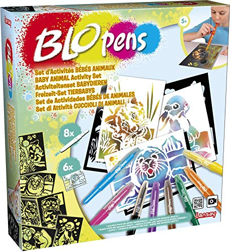 Blopens 3223549 Sprühstifte-Set Tierbabys, Airbrush, kreatives Malset für Kinder ab 5 Jahren