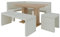 Eckbank Akiko mit Tisch und Bänken - Eckbankgruppe für Ihrem Esszimmer, Küche modern, Sitzecke, Essecke. Perfekt für Küche, Büro und Rezeption. Solide Verarbeitung (INARI 22, 168x128 rechts)