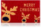 Fußmatte Kokosfaser Weihnachten Rentier - 70x40cm - Willkommens Fussmatte mit Antirutsch PVC & Kokos Oberfläche - für Hauseingänge, Flure, Außentüren, Wohnaccessoires - Schlichtes Originaldesign