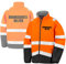 Fassbender-Druck WARNWESTEN - BRANDSCHUTZHELFER Sicherheitsjacke ORANGE aus Softshell - ORANGE Warnjacke nach EN ISO 20471 zertifiziert - Unisex und hochwertigem Reflektorstreifen (Gr. XL)
