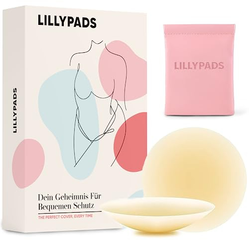 Lillypads® Premium Cache Tetons Femme – L’Original – Cache Teton - Cache-tétons réutilisables – Nipple Cover 8cm – Cache Decollete Femme – pour Dos Nu (Nude)