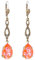Jugendstil Ohrringe Gold Orange Delite Markenkristallen Damen-Ohrhänger NOBEL SCHMUCK