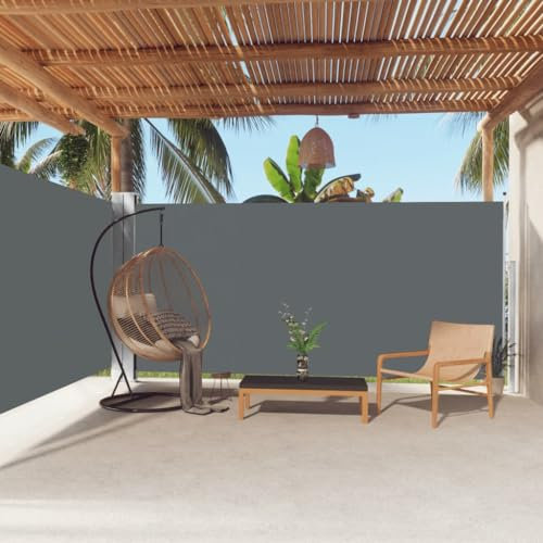 Store Latéral, Brise-Vue Paravent Extérieur Pare-Soleil Auvent latéral rétractable Anthracite 180x600 cm