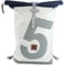 360° Rucksack recyceltes Segeltuch Ebbe und Flut XL Weiß Blau Laptopfach