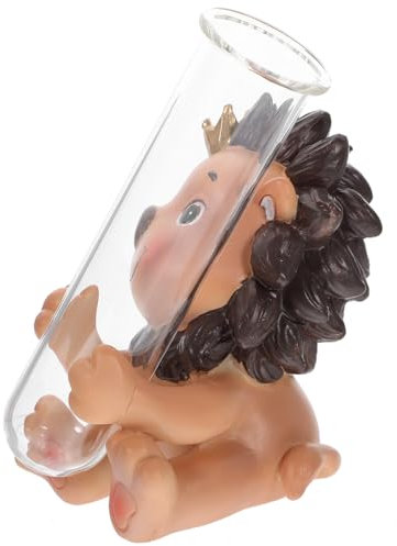 ORFOFE Tierstatue Mit Glasröhre Kunstharz Blumenvase Dekorationsartikel
