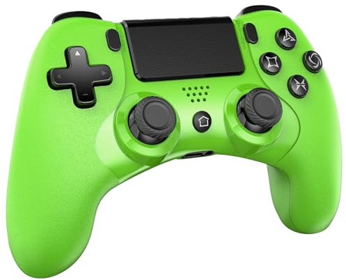 RCCBOOST Mando Inalámbrico Compatible con PS4, Gamepad Mando para P4/PS4 PRO/SLIM y PC, Mando P4 con Doble Vibración, Audio, Giroscopio de Seis Ejes, Pantalla Táctil, 600mah Batería(vert)