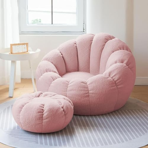 HULKAY Housse de Pouf Poire, (sans Remplissage!!!) Pouf Poire Adulte 85 x 65 cm pour Extérieur et Intérieur Détente, Chaise Longue de Salon, Chambre Coussin