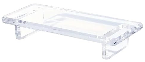Organizador De Encimera De Baño - Bandeja Acrílica para Lavabo Y Tocador - Organizador Almacenamiento Transparente Antideslizante para Cocina Y Bañera